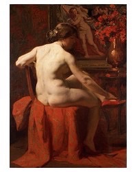  "Na het bad"  Gustave Vanaise  Gent 1854 - Sint-Gillis 1902